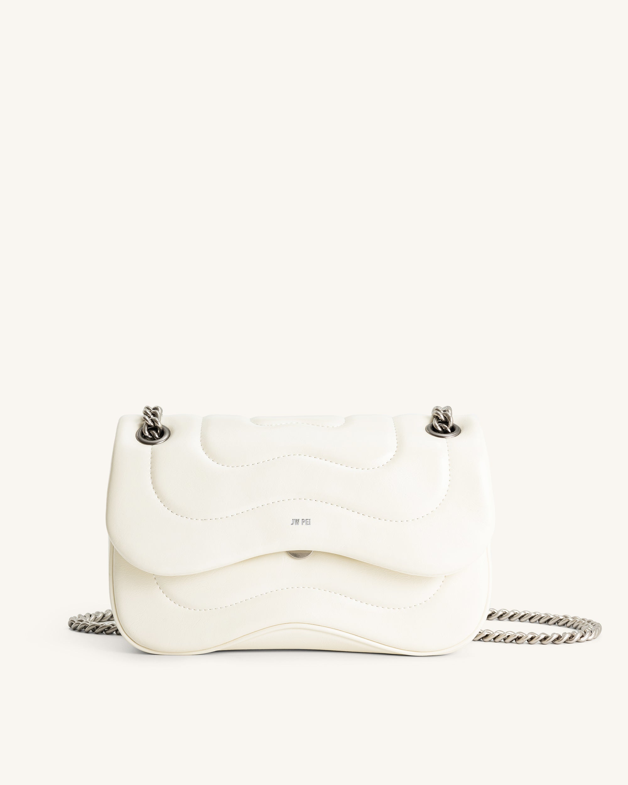 Tina Quilted Chain Crossbody - Ivory Online Shopping - JW Pei