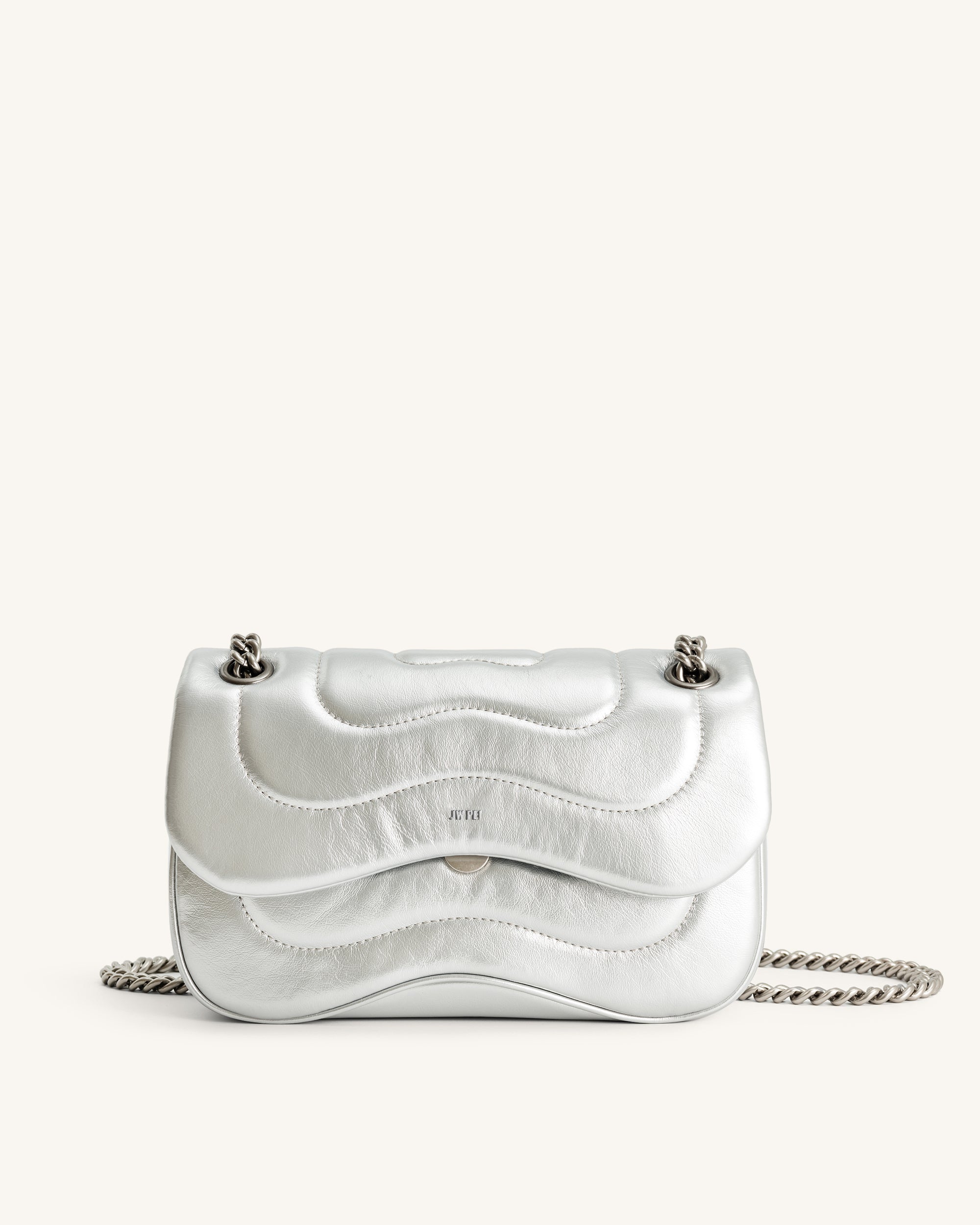 Tina Metallic Quilted Chain Crossbody - Silver Online Shopping - JW Pei