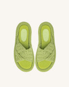 Lilah Woven Platform Sandal - Lime Green