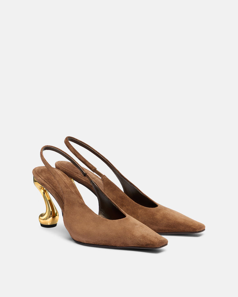 Hannah Twisted Slingback Heel Pumps - Black