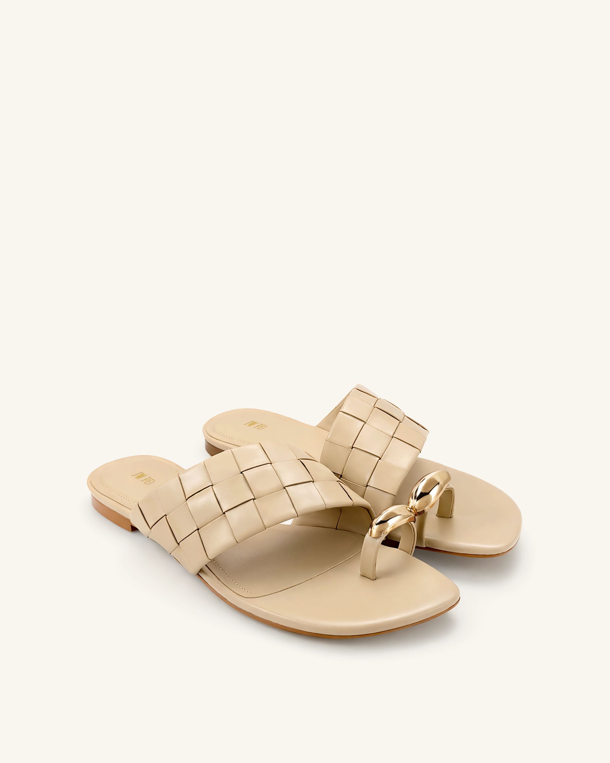 Ava Woven Toe Sandals - Neutral