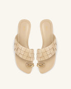 Ava Woven Toe Sandals - Neutral