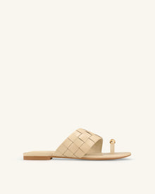 Ava Woven Toe Sandals - Neutral
