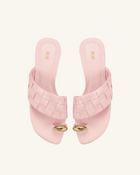 Ava Woven Toe Sandals - Pink