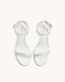 Alivia Artifical Crystal Heel Sandals - White