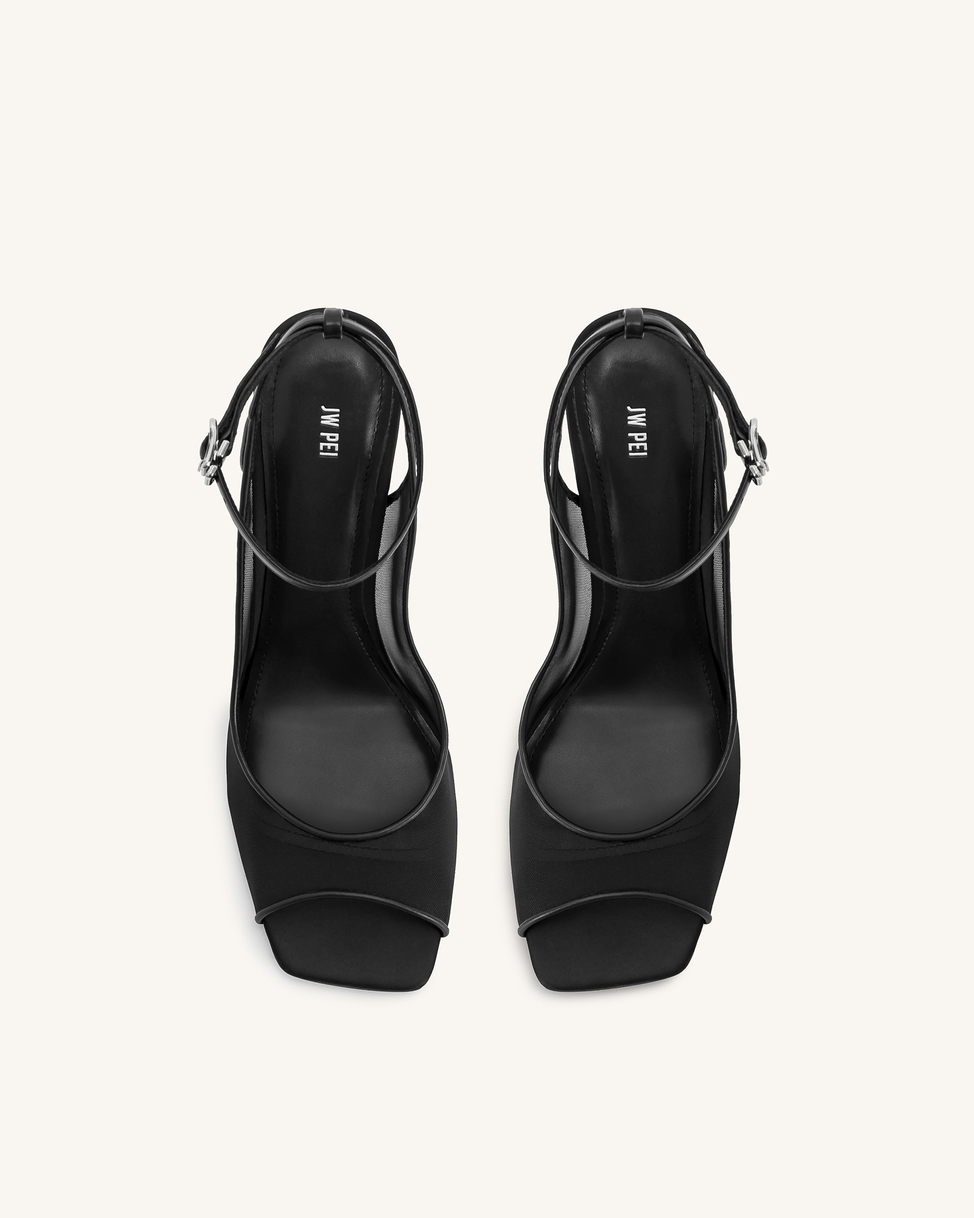 サンダル・ミュール JW PEI Women Sandals J3120505 1EL BLK BLACK Amazon.com | JW PEI Women's Sara Mule Heeled Sandals - Black