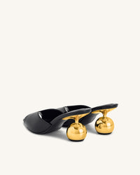 Ellie Sphere Heel Mules - Black