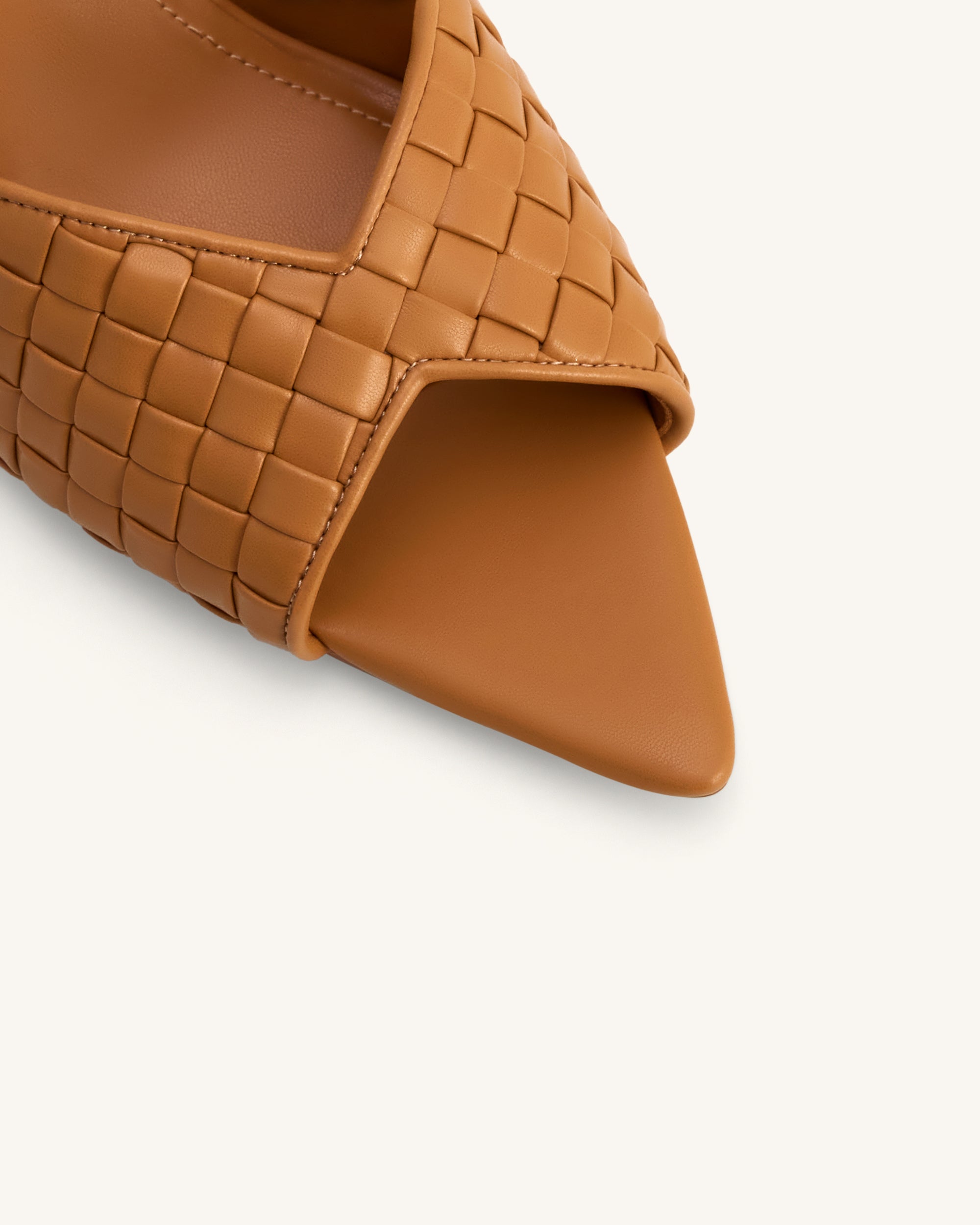 Ellie Braided Sphere Heel Mules - Khaki