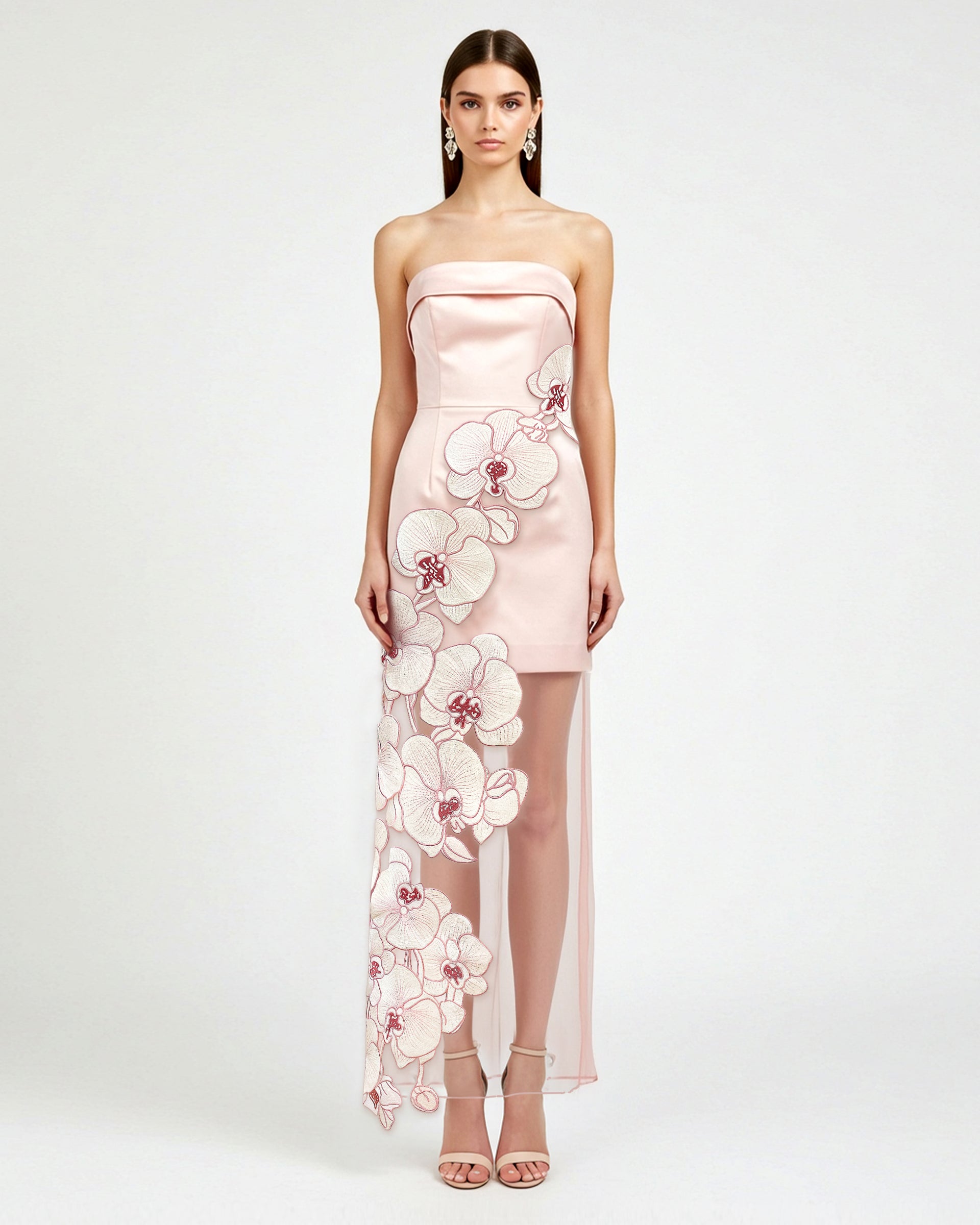 Orchid Embroidered Dress - Pink
