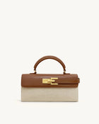 Keyla Top Handbag - Brown Canvas