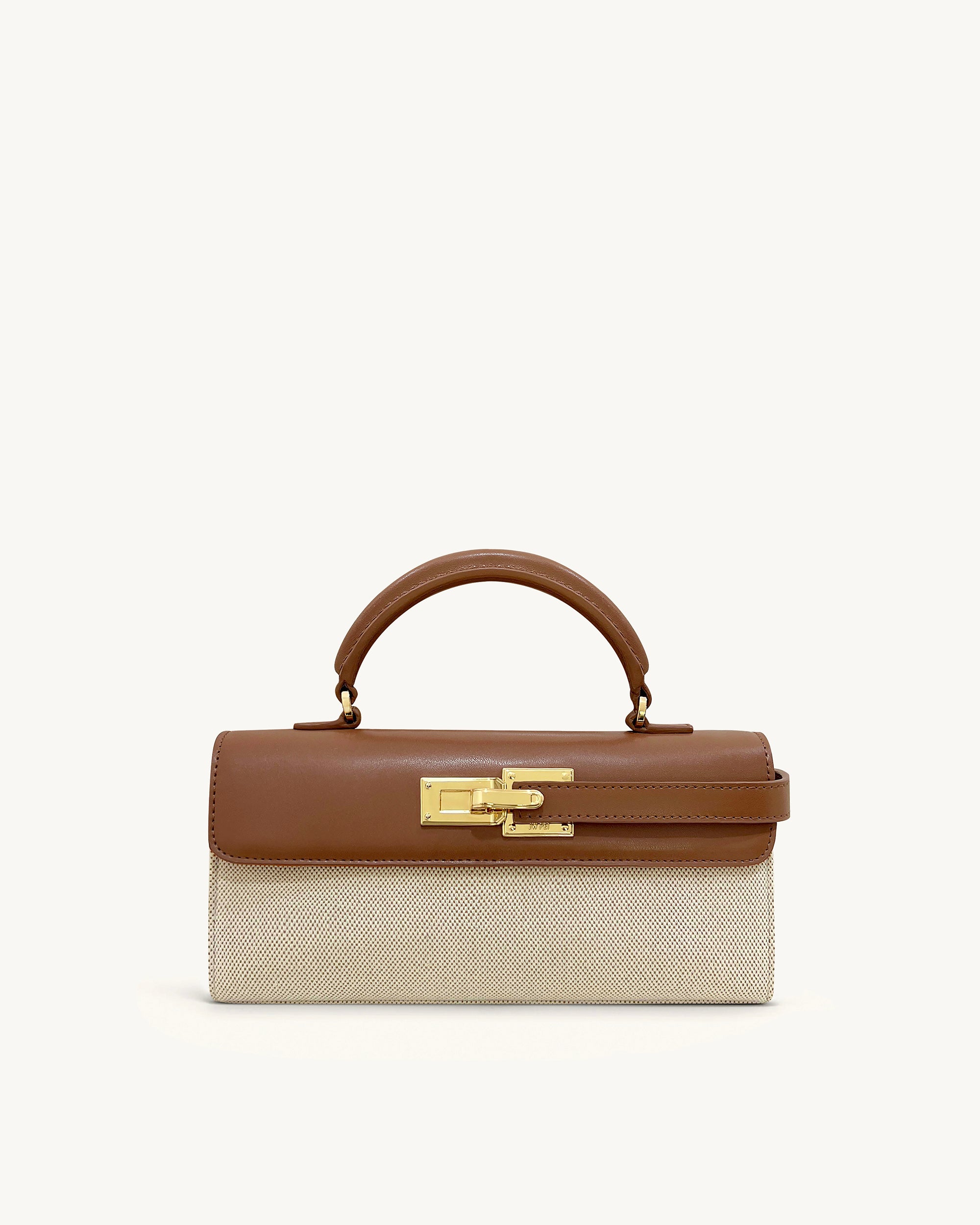 Keyla Top Handbag - Brown Canvas