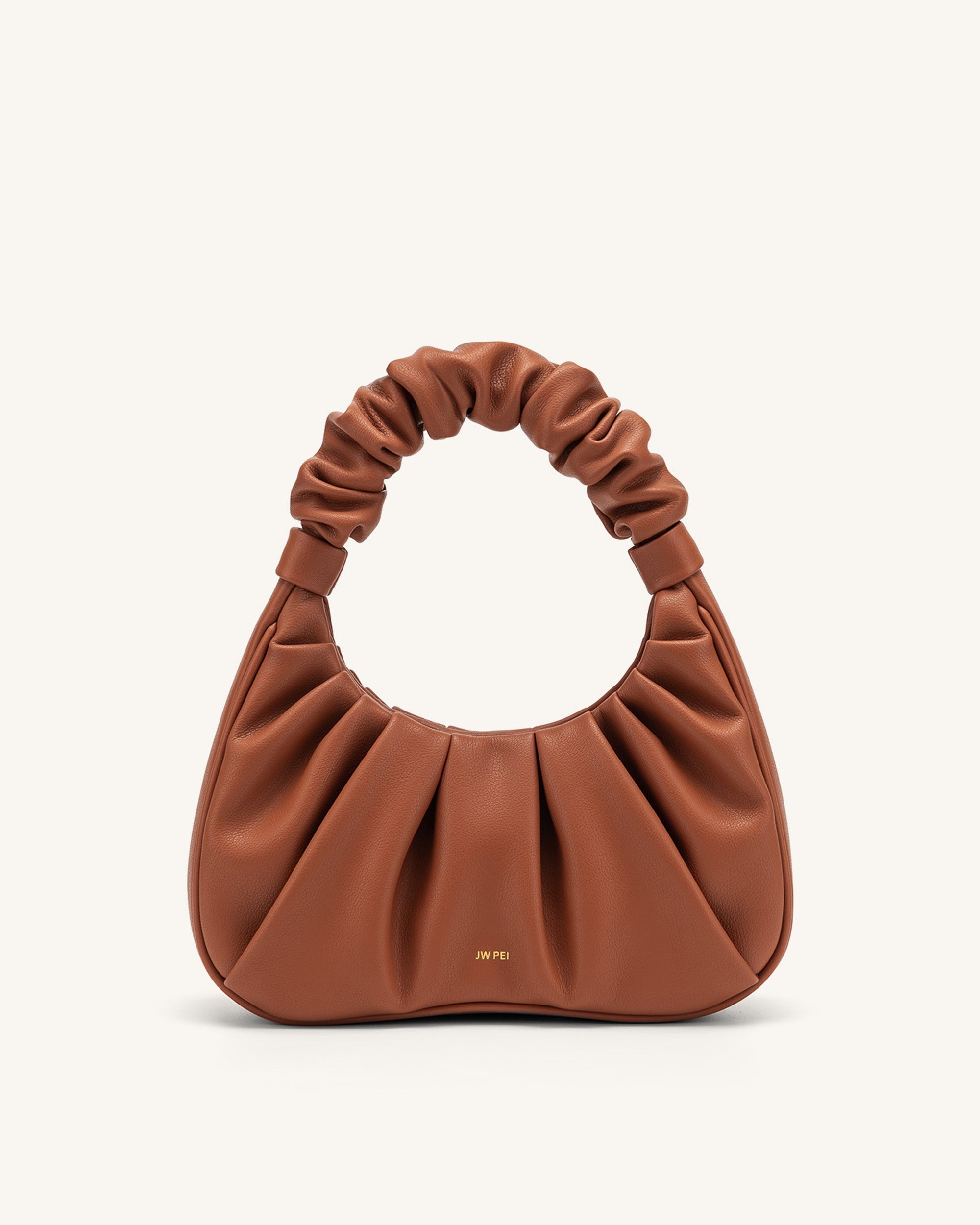 Gabbi Ruched Hobo Handbag - Nutella | JW PEI