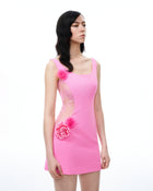 Aurelius 3D Floral Mini Dress - Pink
