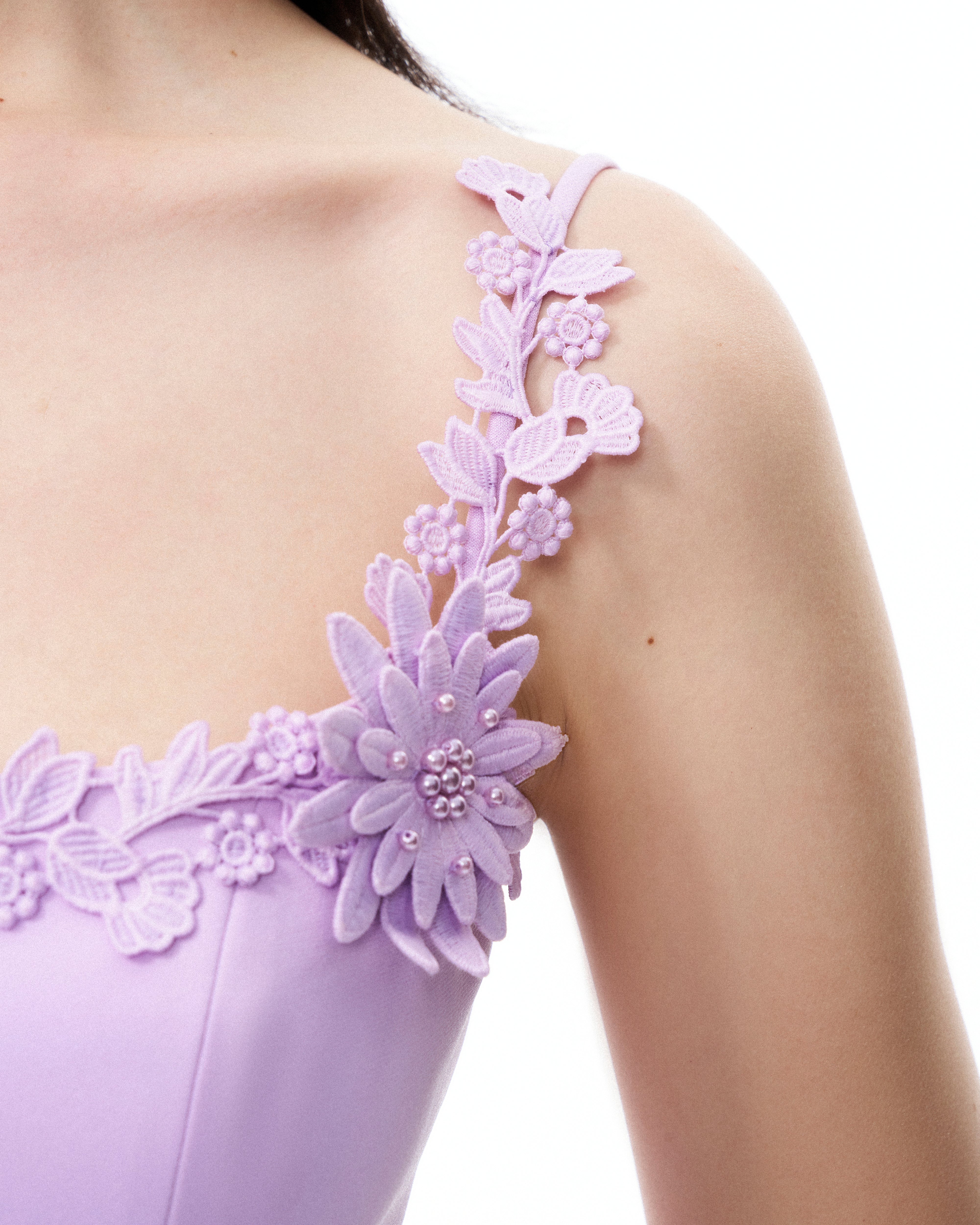 Mirabelle 3D Floral Mini Dress - Purple | JW PEI