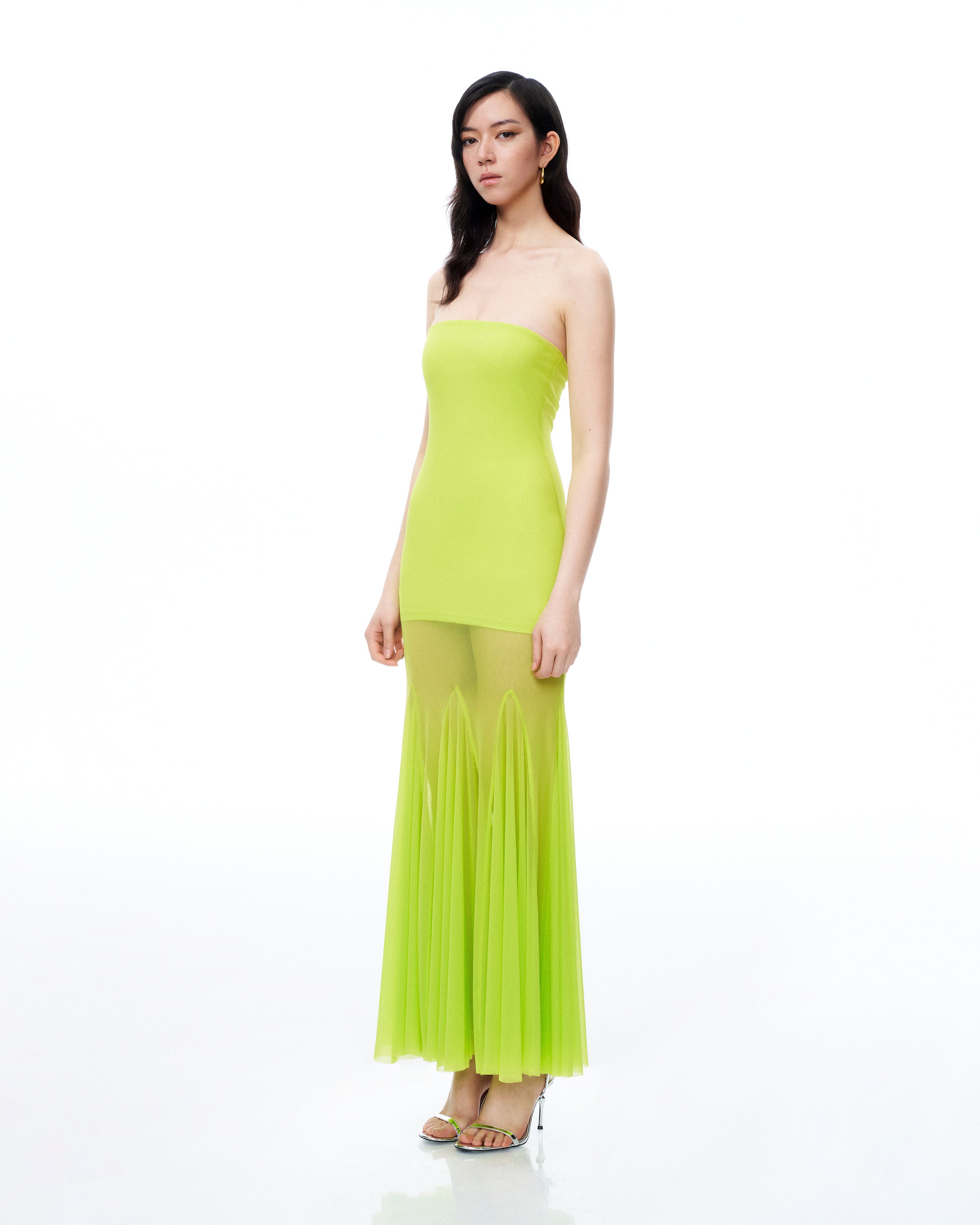 Thalassa Mesh Dress - Lime Green | JW PEI