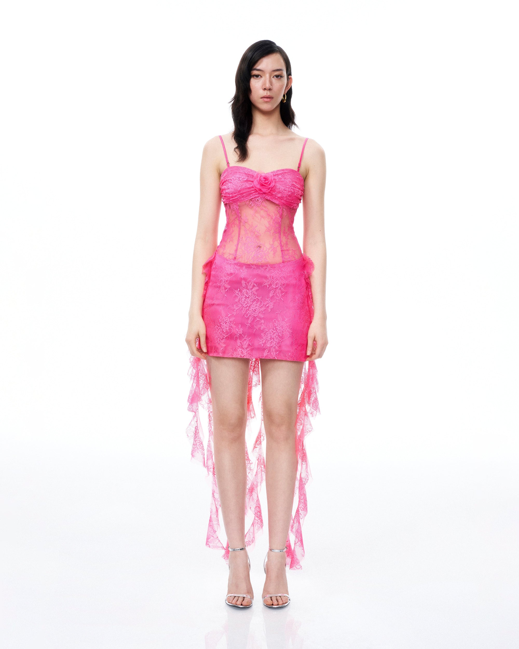 Selene 3D Floral Lace Mini Dress - Pink | JW PEI Selene 3D Floral Lace Mini Dress - Pink | JW PEI