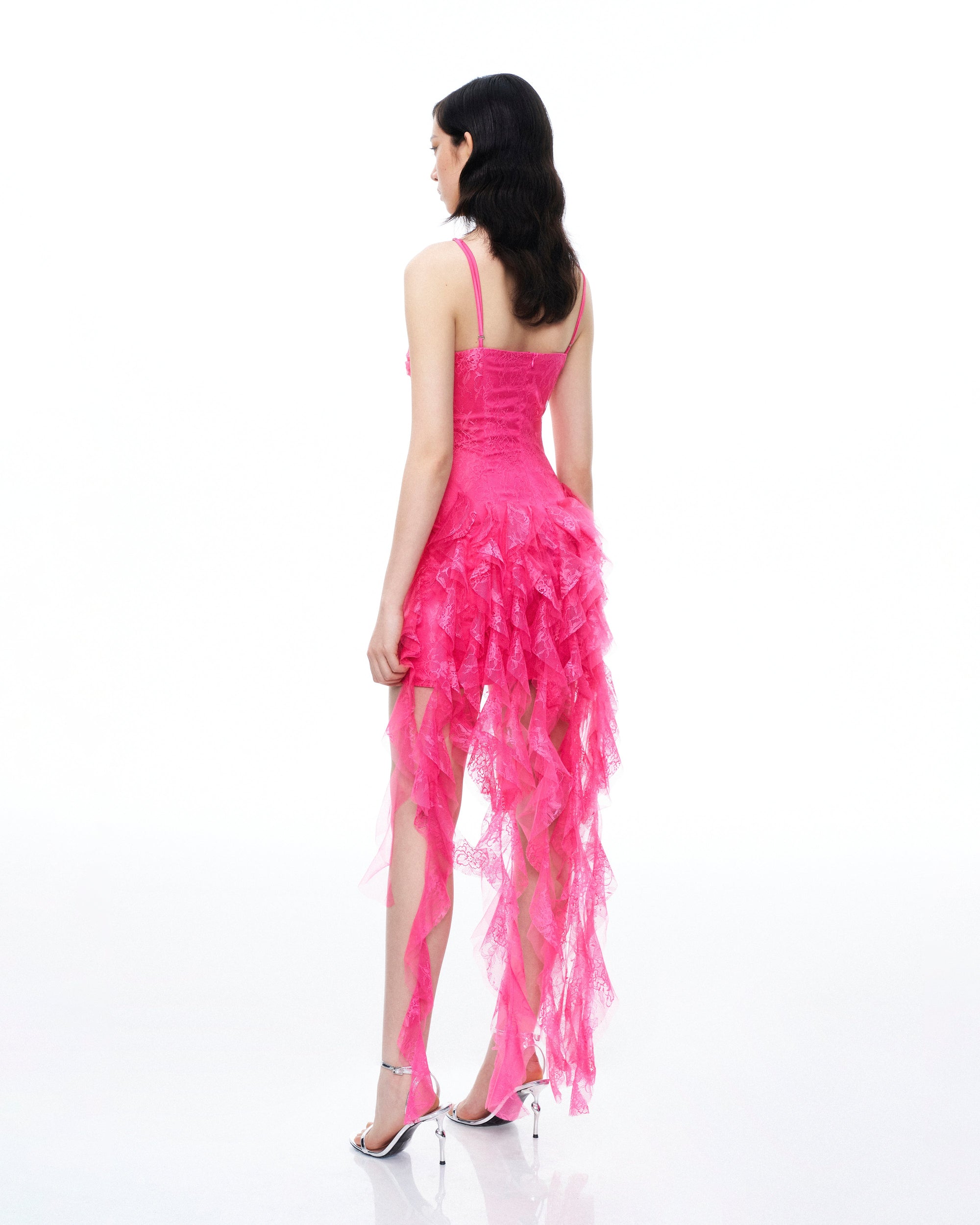 Selene 3D Floral Lace Mini Dress - Pink | JW PEI Selene 3D Floral Lace Mini Dress - Pink | JW PEI