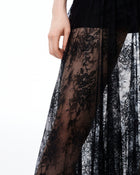 Indigo Floral Lace Dress - Black