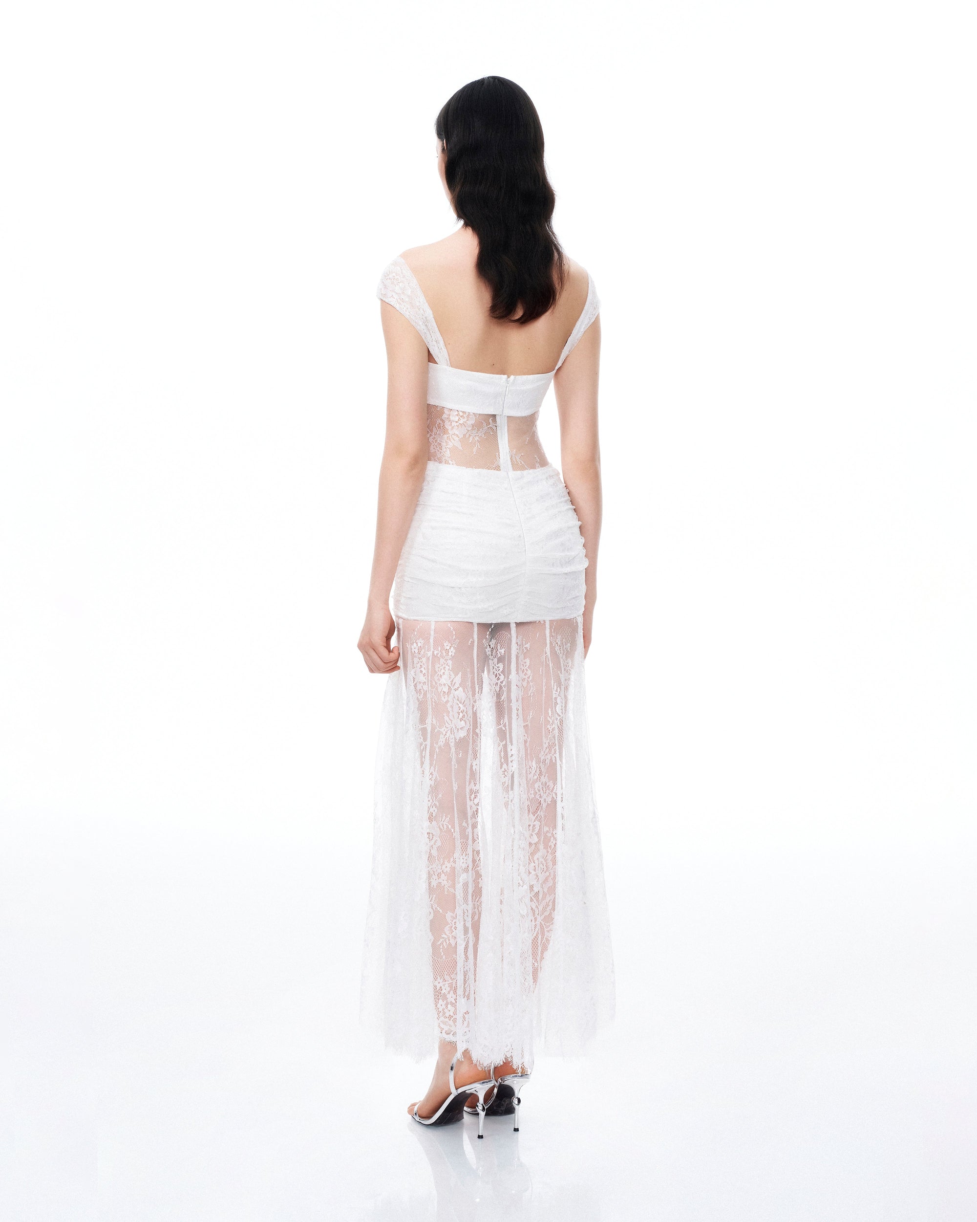Fiorentina 3D Floral Lace Dress - White, 2 | US Fiorentina 3D Floral Lace Dress - White, 2 | US