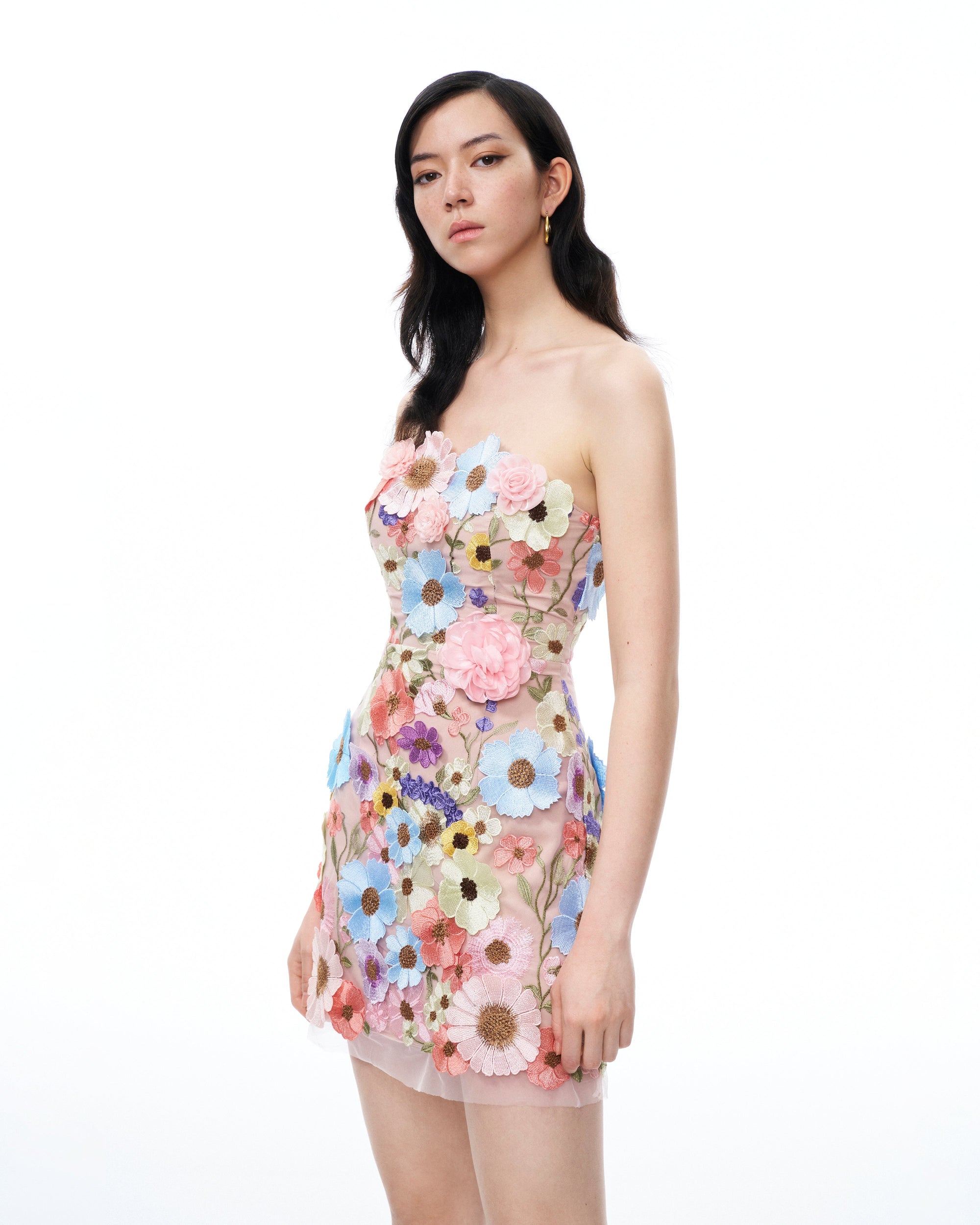 floral pastel mini dress Floral Mini Dress in Mint Green - Rosabella