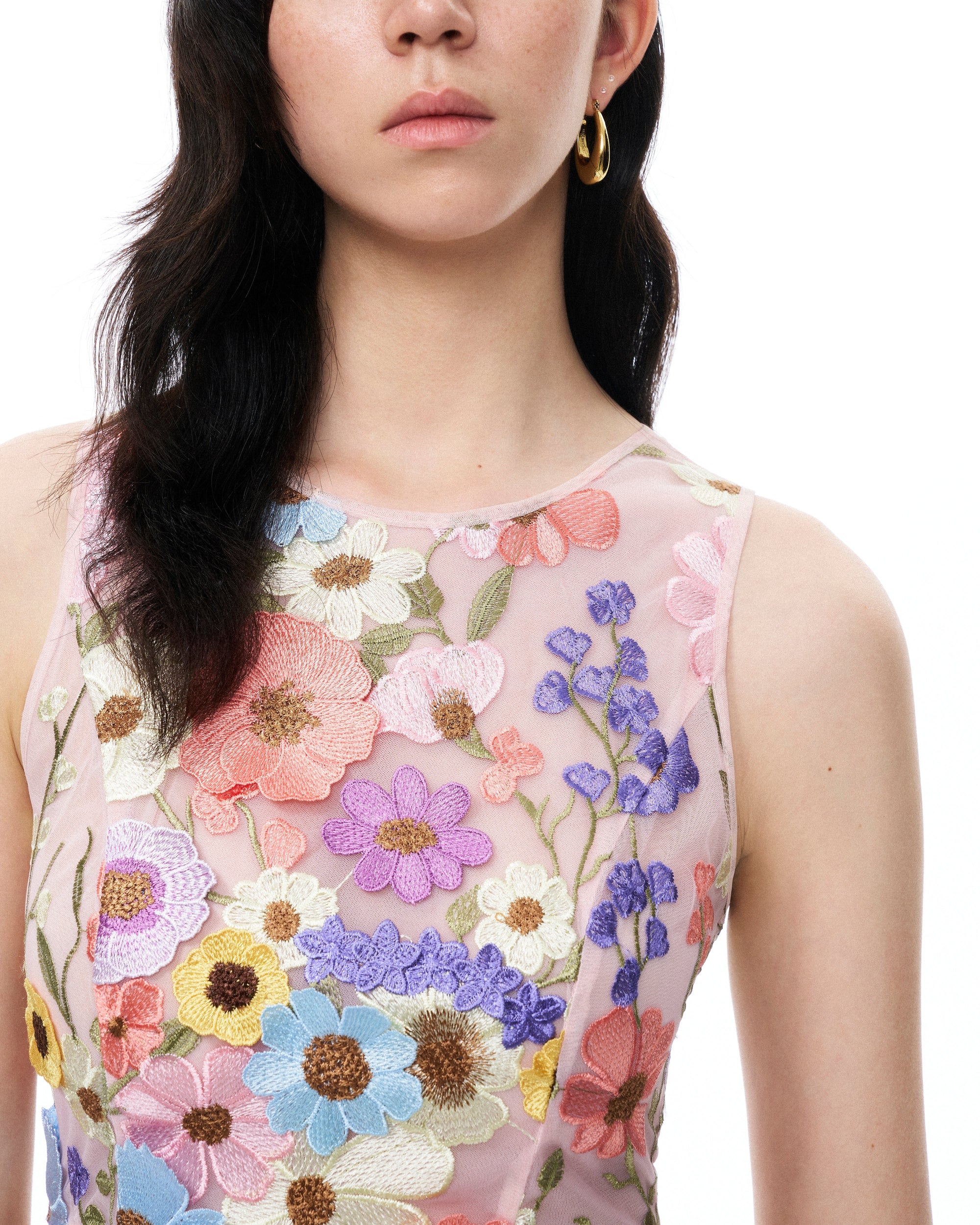 Valentino 3D Floral Embroidered Dress Set - Pastel Multi | JW PEI Valentino 3D Floral Embroidered Dress Set - Pastel Multi | JW PEI