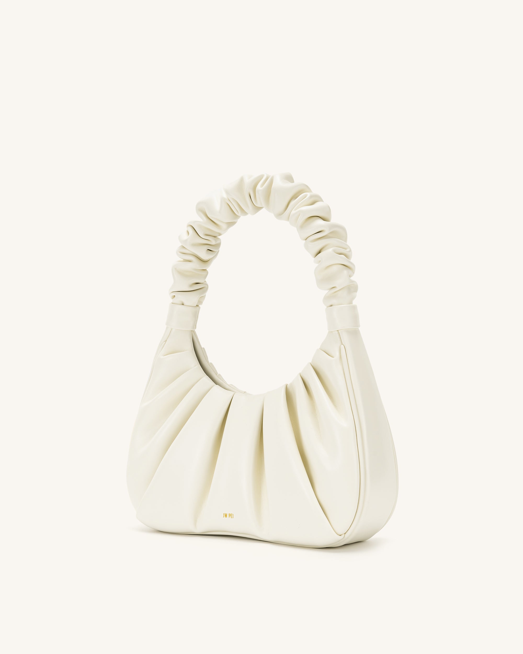 Gabbi Ruched Hobo Handbag - White | JW PEI