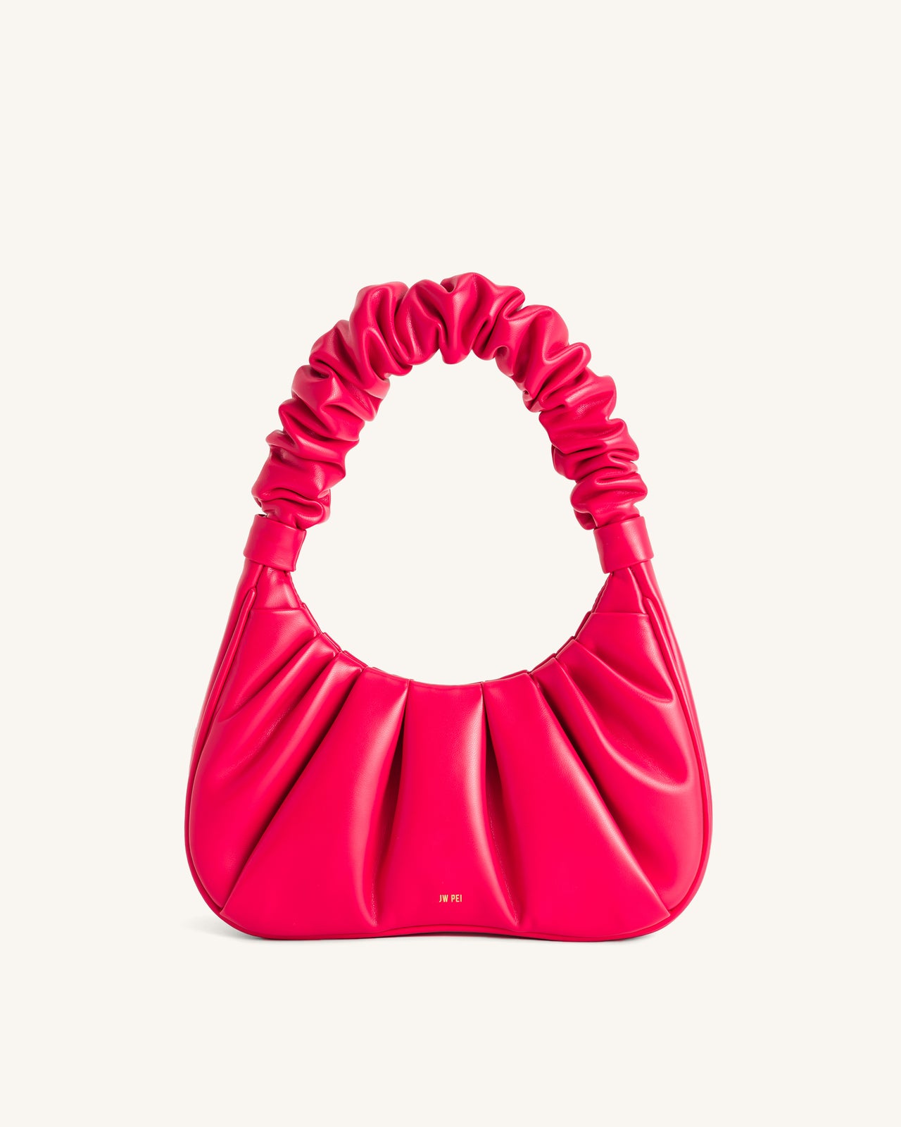 Gabbi Ruched Hobo Handbag - Magenta