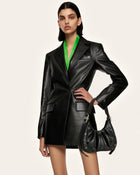 Gabbi Crushed Ruched Hobo Handbag - Black