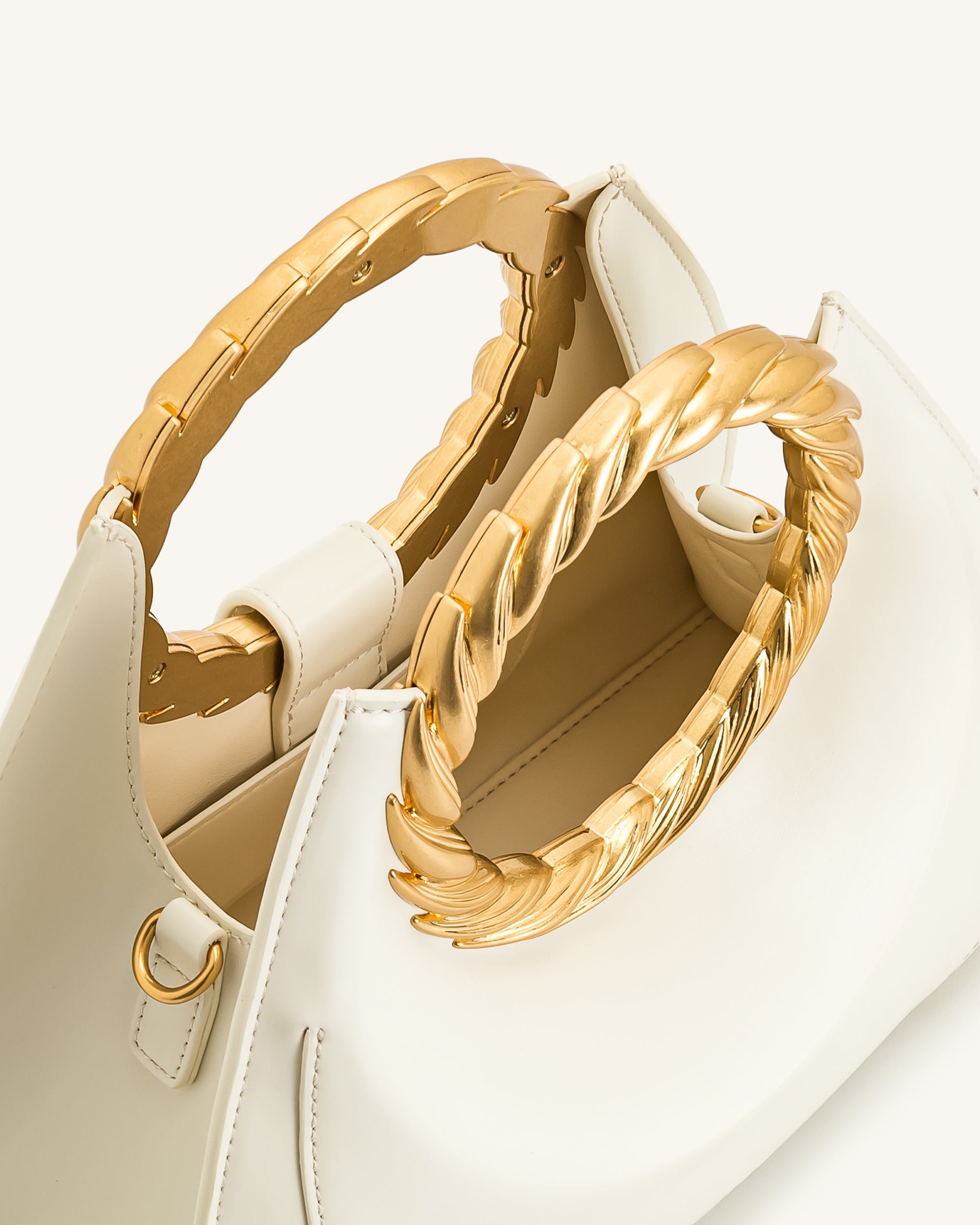 JWPEI Amiya ハンドル彫刻ハンドバッグ ショルダーバッグ Amiya Leaf Handle Sculpture Bag - White | JW PEI