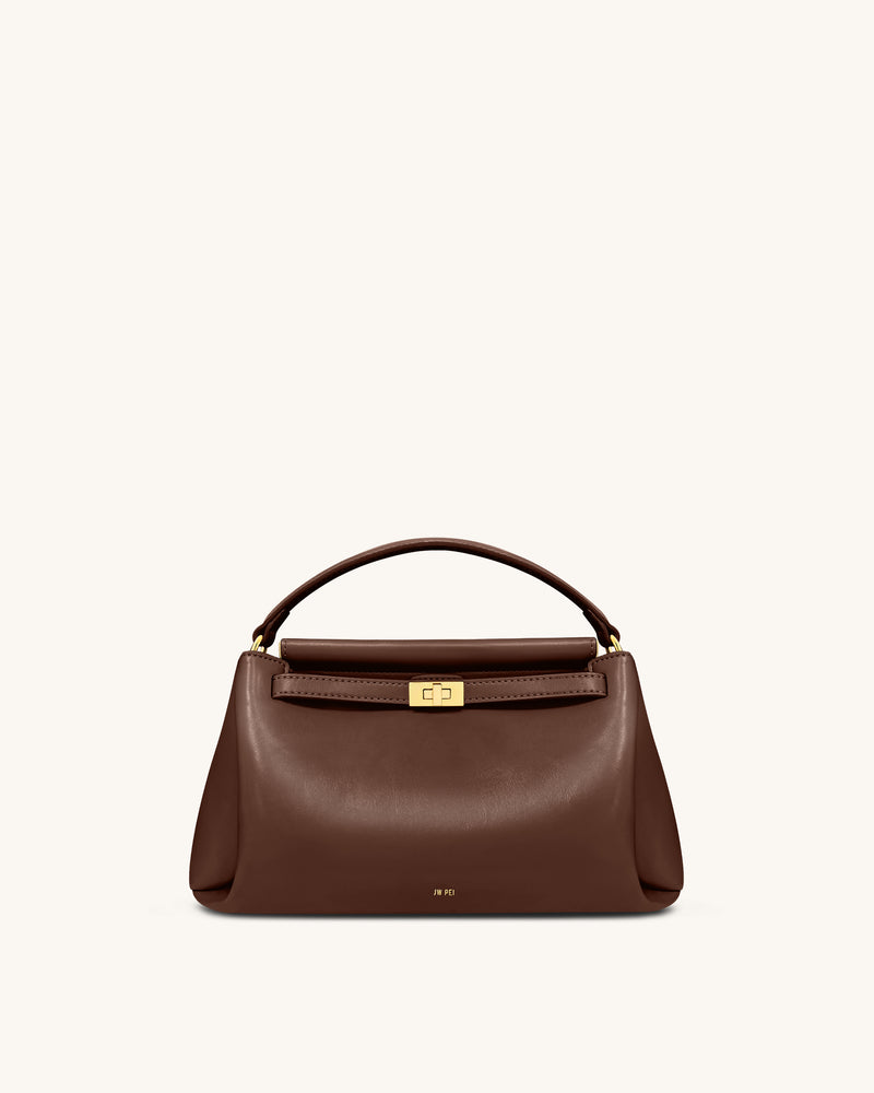 Carmen Top Handle Bag - Reddish Brown