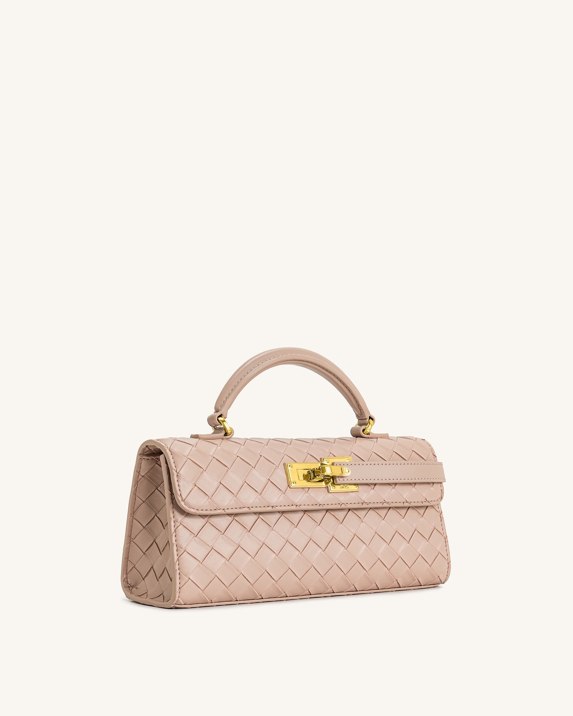 Keyla Weave Texture Top Handle Bag - Pink | JW PEI