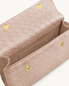 Keyla Weave Texture Top Handle Bag - Pink