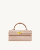 Keyla Weave Texture Top Handle Bag - Pink