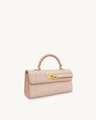 Keyla Weave Texture Top Handle Bag - Pink