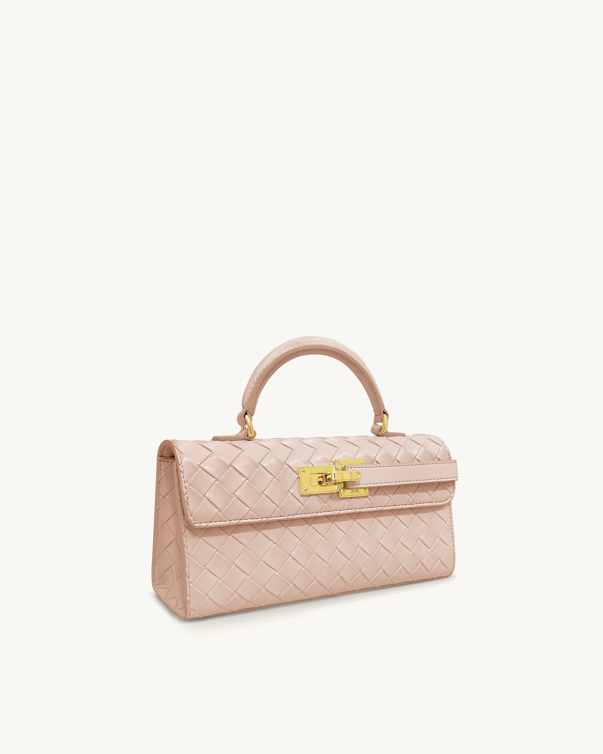 Keyla Weave Texture Top Handle Bag - Pink
