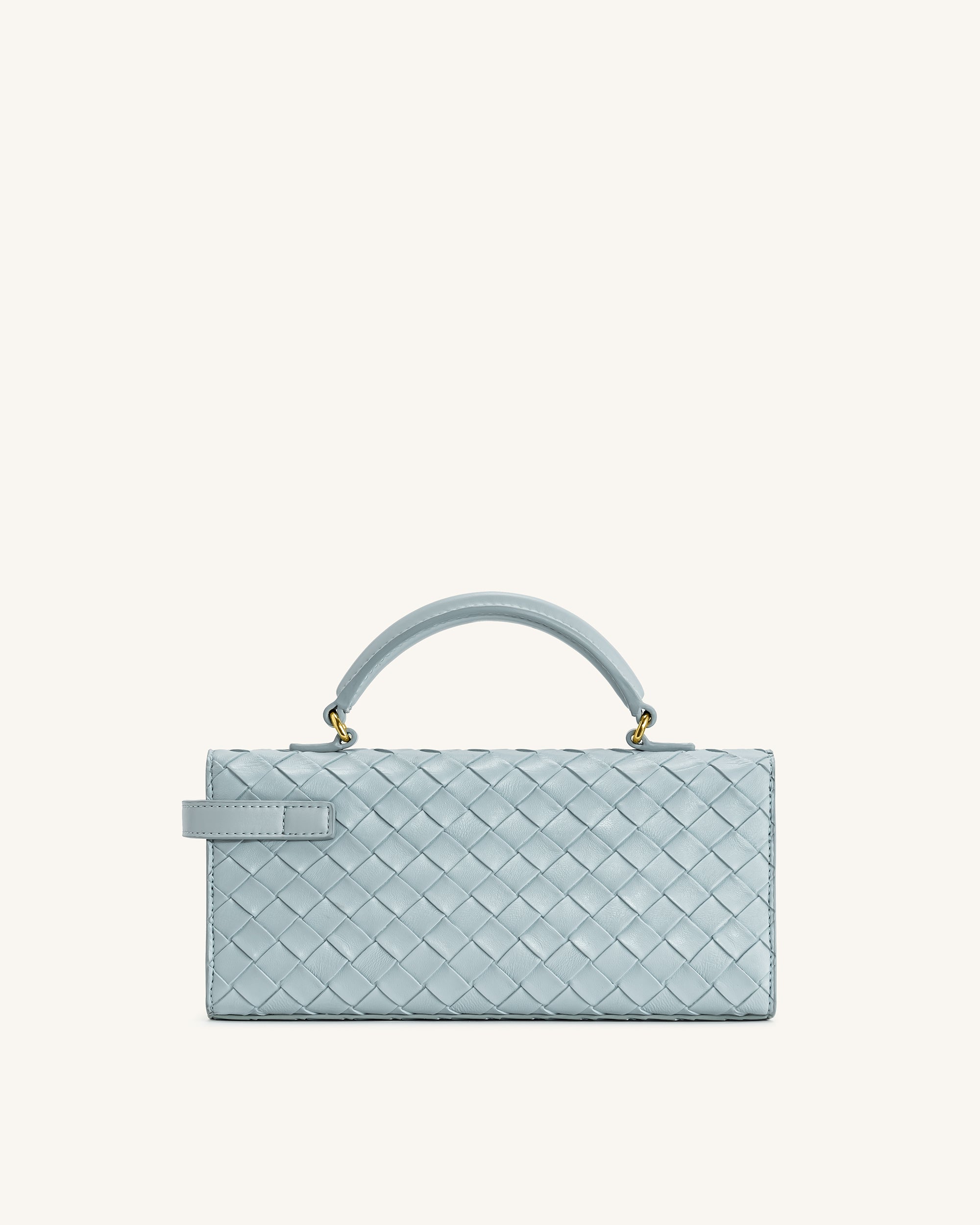Keyla Weave Texture Top Handle Bag - Blue