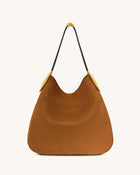 Nina Metal Charm Hobo Bag - Brown