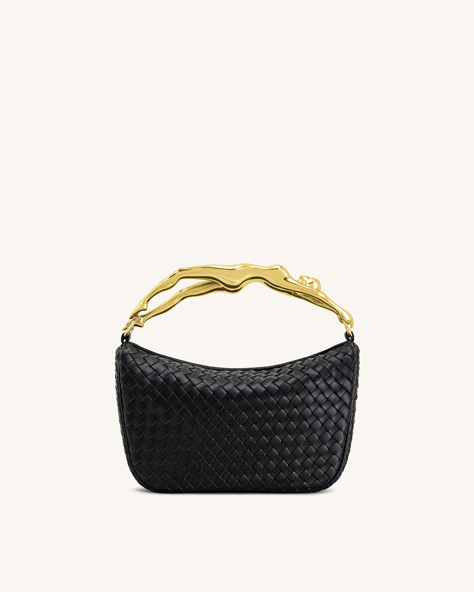 Jenny Woven Human-shaped Handle Handbag - Black | JW PEI Jenny Woven Human-shaped Handle Handbag - Black | JW PEI