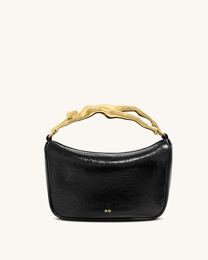Jenny Human-shaped Handle Handbag - Black