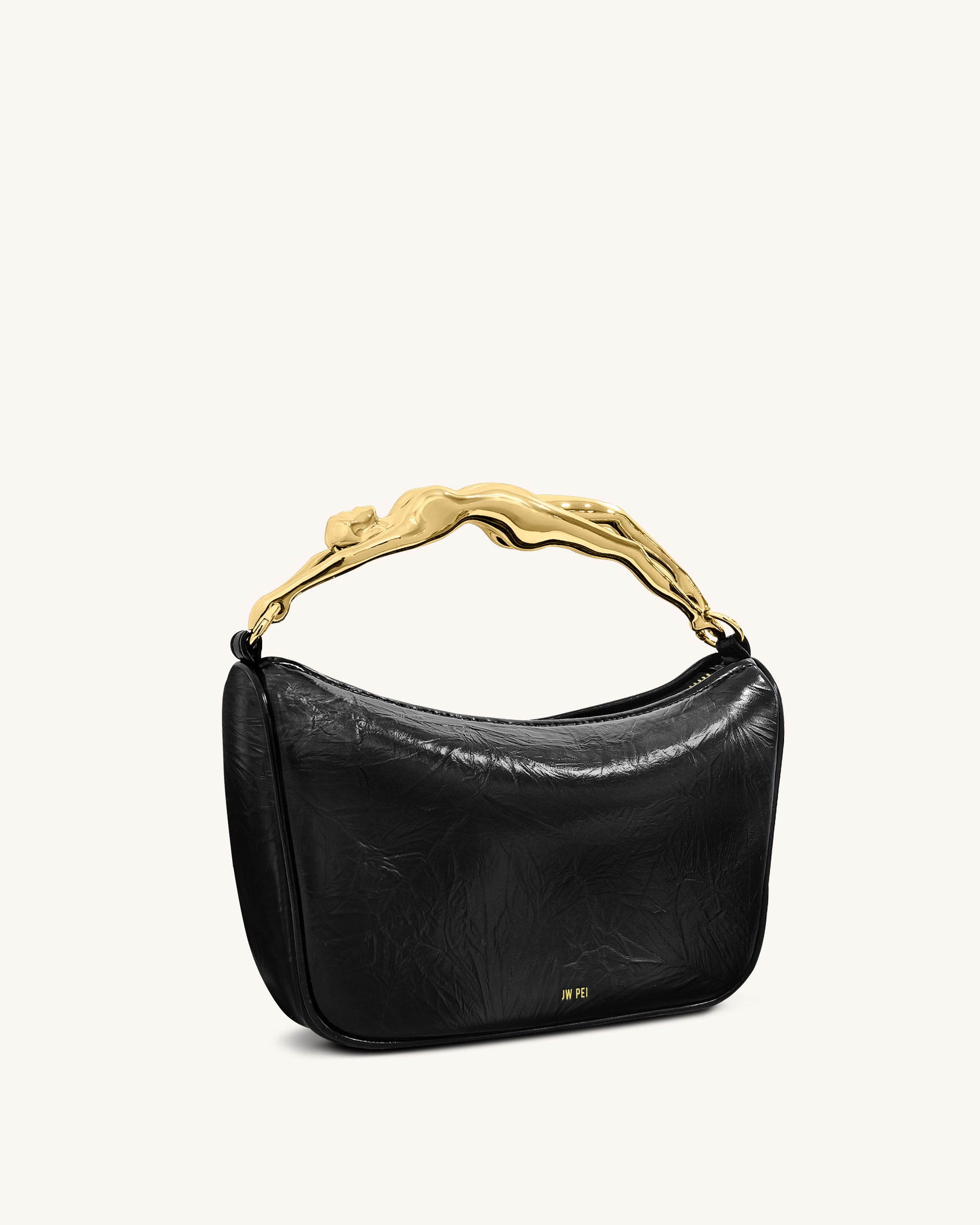 Jenny Human-shaped Handle Handbag - Black