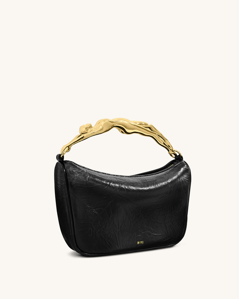 Jenny Human-shaped Handle Handbag - Black