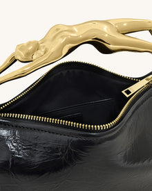 Jenny Human-shaped Handle Handbag - Black