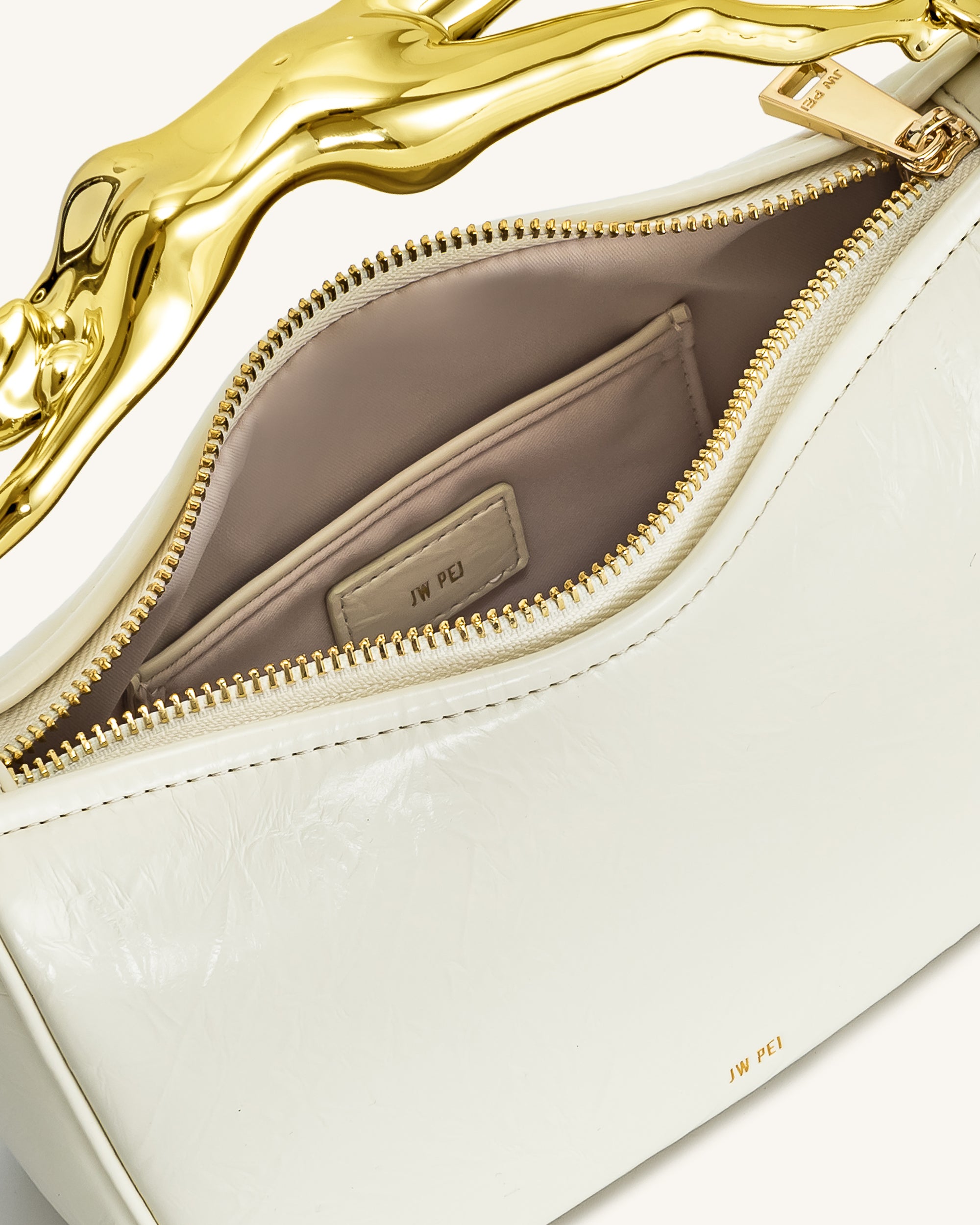 Jenny Human-shaped Handle Handbag - White | JW PEI
