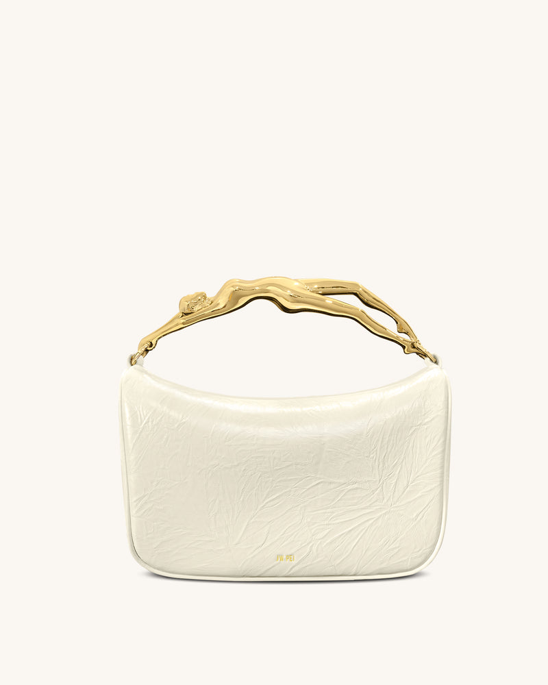 Jenny Human-shaped Handle Handbag - White