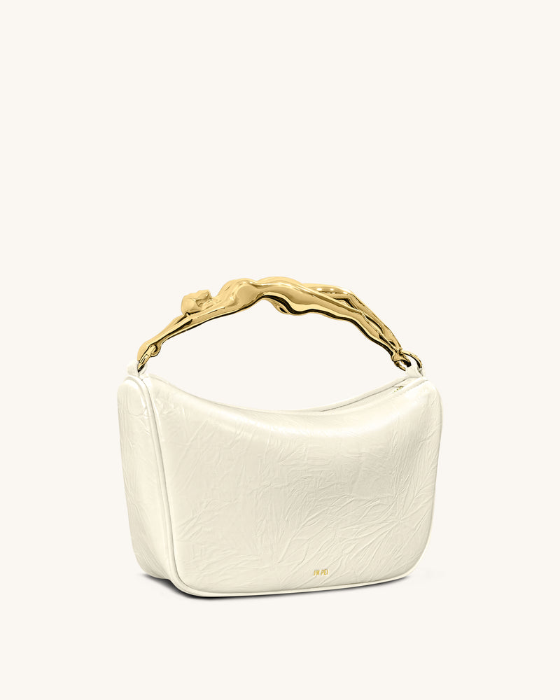 Jenny Human-shaped Handle Handbag - White