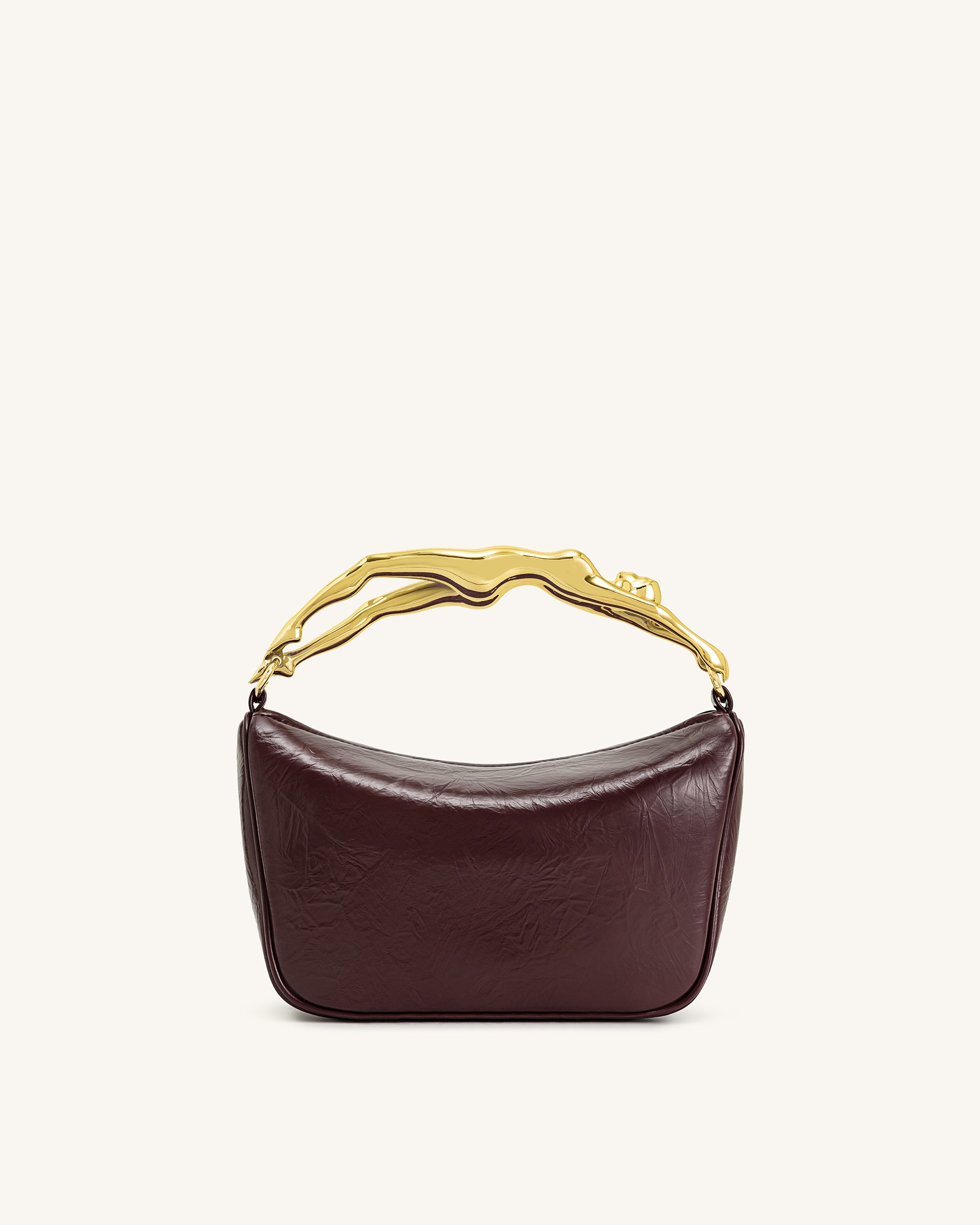 Jenny Human-shaped Handle Handbag - Deep Burgundy | JW PEI