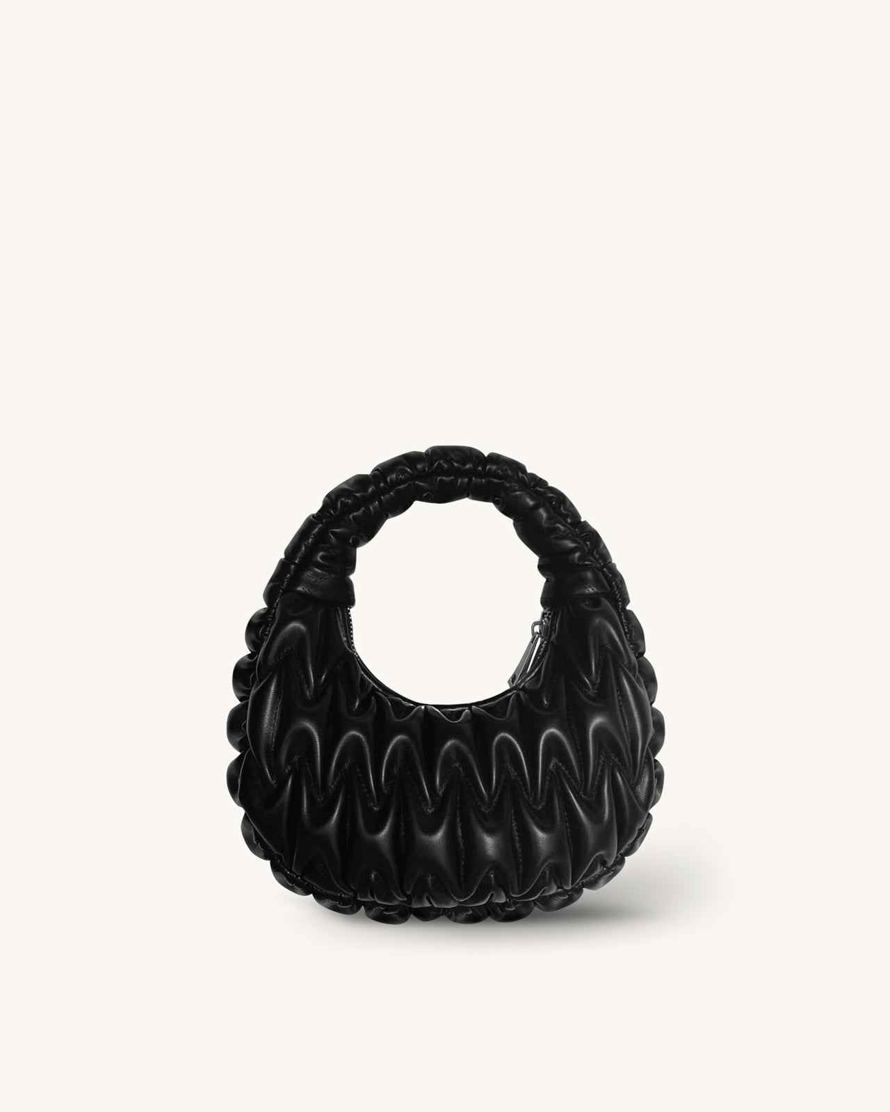 Julia Embroidery Handle Bag - Black