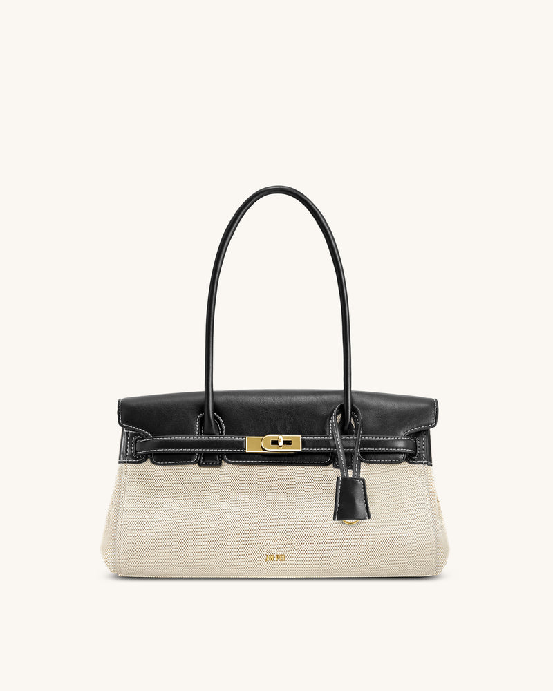 Yara Shoulder Bag - Black Canvas
