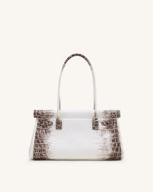 Yara Shoulder Bag - White Croc