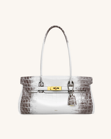 Yara Shoulder Bag - White Croc